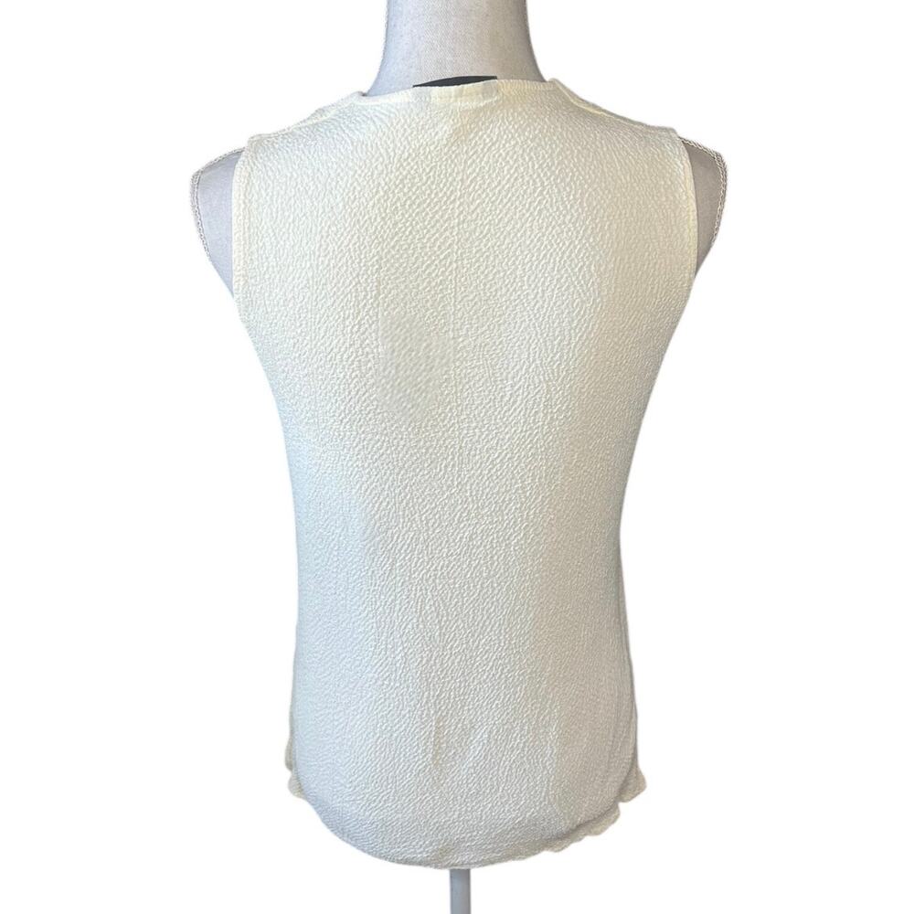 Expressions cream button down vest v-neck vintage clean girl scandi girl cottage - Picture 4 of 7